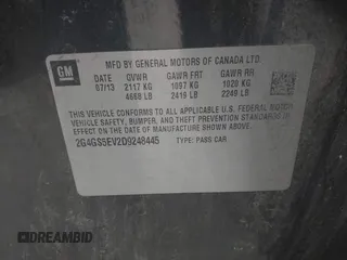 2013 Buick Regal Turbo Premium 1 с VIN 2G4GS5EV2D9248445, выставлен на аукционе IAAI как лот 42760691 с пробегом 119 128 миль миль и . История ставок и продаж доступна на DreamBid. Изображение 9.