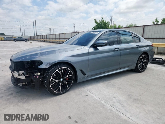 2022 BMW 5 Series 530i with VIN WBA53BH00NWX59634, listed as a Copart auction lot 61598505 with 69,130 mi miles and Salvage title. Bid and sale history available at DreamBid. Image 1.