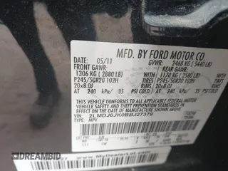 2011 Lincoln MKX with VIN 2LMDJ6JK0BBJ27379, listed as a IAAI auction lot 42088492 with 167,378 mi miles. Bid and sale history available at carsss.com. Image 9.