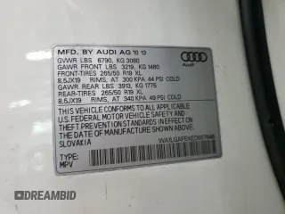 2014 Audi Q7 Premium Plus с VIN WA1LGAFEXED007646, выставлен на аукционе Copart как лот 67055445 с пробегом 116 416 миль миль и Чистый • Clean title. История ставок и продаж доступна на DreamBid. Изображение 13.
