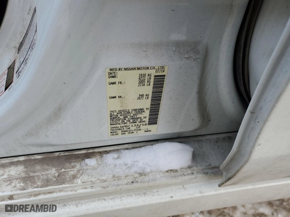 2015 Nissan Altima 2.5 S with VIN 1N4AL3AP8FC134258, listed as a Copart auction lot 45037275 with 121,094 mi miles and Salvage Title. Bid and sale history available at carsss.com. Image 12.