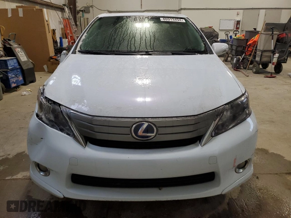 2010 Lexus HS 250h with VIN JTHBB1BA8A2033668, listed as a Copart auction lot 80913494 with 188,460 mi miles and Salvage Title. Bid and sale history available at DreamBid. Image 5.