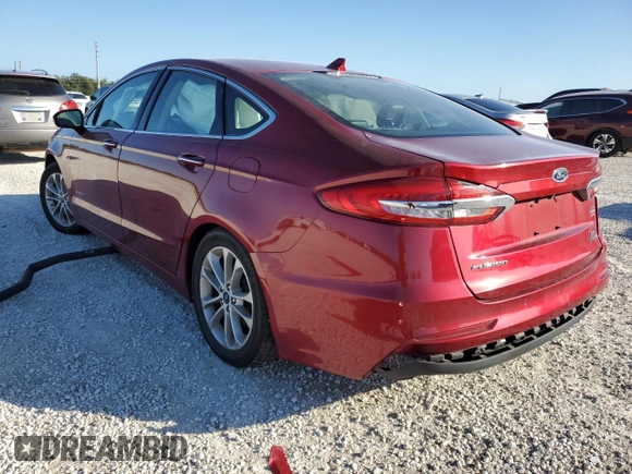2019 Ford Fusion Hybrid SEL with VIN 3FA6P0MU7KR257491, listed as a Copart auction lot 38746563 with 0 mi miles. Bid and sale history available at carsss.com. Image 2.