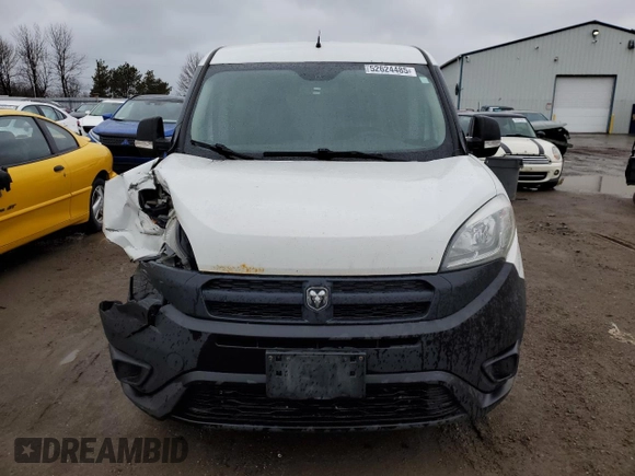2015 Ram ProMaster City Cargo with VIN ZFBERFCT7F6A09438, listed as a Copart auction lot 52624485 with 327,533 mi miles and Salvage Title. Bid and sale history available at DreamBid. Image 5.