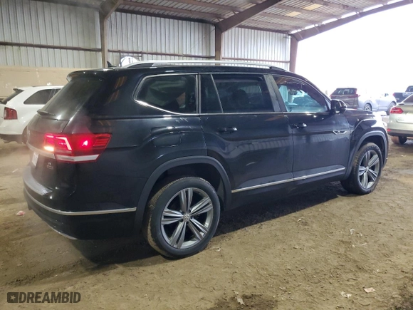 2019 Volkswagen Atlas 3.6L V6 SEL R-Line with VIN 1V2RR2CA2KC590103, listed as a Copart auction lot 88258715 with 104,570 mi miles and Salvage Title. Bid and sale history available at carsss.com. Image 3.