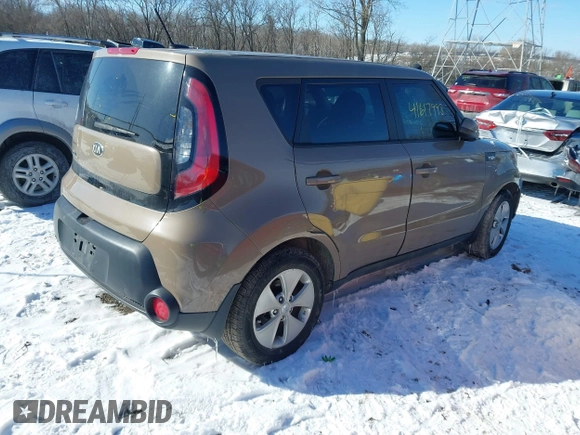 2014 Kia Soul with VIN KNDJN2A26E7103469, listed as a IAAI auction lot 41617998 with 116,170 mi miles. Bid and sale history available at carsss.com. Image 4.