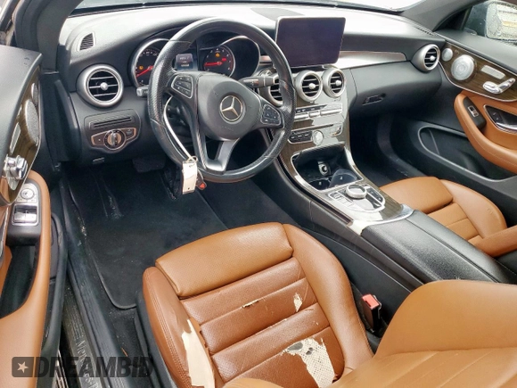 2017 Mercedes-Benz C 300 with VIN WDDWJ4KBXHF406136, listed as a Copart auction lot 60511465 with 109,208 mi miles and Clean title. Bid and sale history available at DreamBid. Image 8.