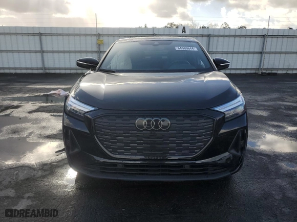2024 Audi Q4 e-tron Sportback Premium Plus with VIN WA13UBFZ4RP055648, listed as a Copart auction lot 84569644 with 8,144 mi miles and Salvage Title. Bid and sale history available at carsss.com. Image 5.