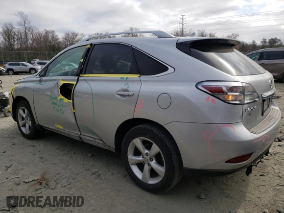 2010 Lexus RX 350 with VIN 2T2BK1BA1AC021974, listed as a Copart auction lot 49097325 with 111,078 mi miles and Salvage Title. Bid and sale history available at DreamBid. Image 2.