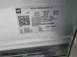 2022 Buick Enclave Premium with VIN 5GAERCKW0NJ109298, listed as a Copart auction lot 46173395 with 70,533 mi miles and Non Repairable. Bid and sale history available at carsss.com. Image 13.