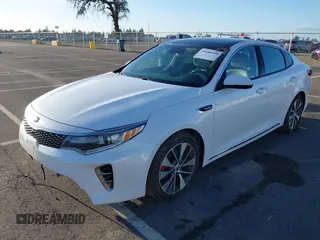 2016 Kia Optima SXL Turbo with VIN 5XXGV4L20GG023095, listed as a IAAI auction lot 41580598 with 155,002 mi miles. Bid and sale history available at carsss.com. Image 2.
