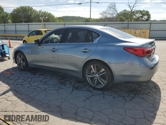 2015 Infiniti Q50 Premium with VIN JN1BV7AR8FM401557, listed as a Copart auction lot 54860485 with 71,214 mi miles and Salvage title. Bid and sale history available at DreamBid. Image 2.