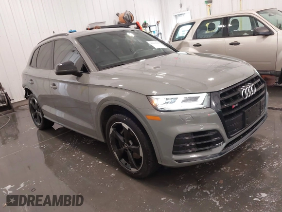 2020 Audi SQ5 Premium Plus with VIN WA1B4AFY2L2122894, listed as a IAAI auction lot 41613149 with 53,306 mi miles and . Bid and sale history available at DreamBid. Image 1.
