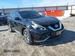 2018 Nissan Murano S with VIN 5N1AZ2MH7JN126104, listed as a IAAI auction lot 41318056 with 136,505 mi miles and . Bid and sale history available at carsss.com. Image 1.