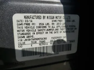 2014 Infiniti Q50 z VIN JN1BV7AR5EM704360, wystawiony jako Copart lot #54883795 z przebiegiem 156 301 mil mil oraz Szkoda całkowita • Salvage title. Historia ofert i sprzedaży dostępna na DreamBid. Obrazek 12.