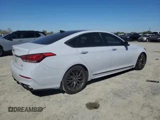 2019 Genesis G80 3.8L with VIN KMTFN4JE6KU313290, listed as a Copart auction lot 50179045 with 41,648 mi miles and Salvage title. Bid and sale history available at DreamBid. Image 3.