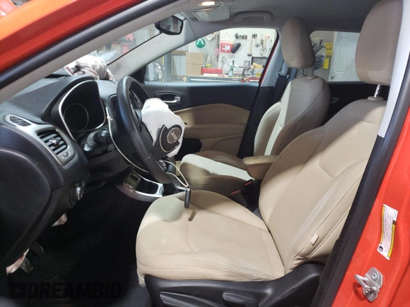 2017 Jeep Compass Sport with VIN 3C4NJCAB8HT643442, listed as a Copart auction lot 87031414 with 102,463 mi miles and Salvage Title. Bid and sale history available at carsss.com. Image 7.