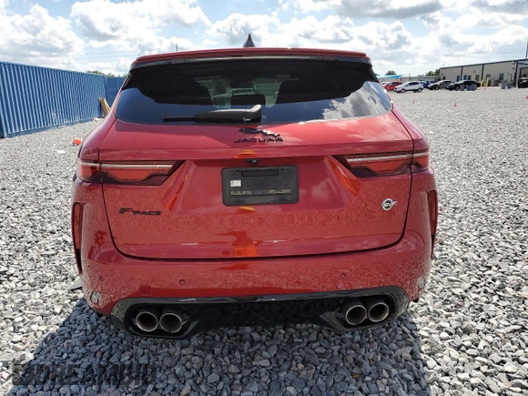 2023 Jaguar F-Pace SVR with VIN SADCZ2EEXPA708753, listed as a Copart auction lot 53111765 with 51,378 mi miles and Salvage Title. Bid and sale history available at DreamBid. Image 6.