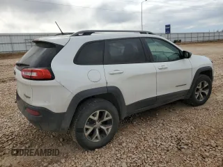 2014 Jeep Cherokee Trailhawk with VIN 1C4PJMBS7EW183855, listed as a Copart auction lot 46143085 with 146,901 mi miles and Salvage Title. Bid and sale history available at DreamBid. Image 3.
