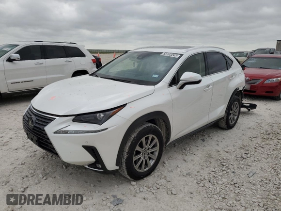 2021 Lexus NX 300 z VIN JTJDARBZ9M5033597, wystawiony jako Copart lot #55103245 z przebiegiem 61 706 mil mil oraz Szkoda całkowita • Salvage title. Historia ofert i sprzedaży dostępna na DreamBid. Obrazek 1.