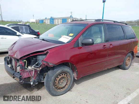 2006 Toyota Sienna CE with VIN 5TDZA23C96S560661, listed as a IAAI auction lot 41954886 with 272,937 mi miles. Bid and sale history available at carsss.com. Image 2.