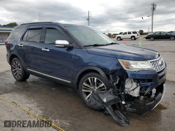 2017 Ford Explorer Platinum with VIN 1FM5K8HT4HGA97313, listed as a Copart auction lot 61678415 with 137,405 mi miles and Salvage title. Bid and sale history available at DreamBid. Image 4.