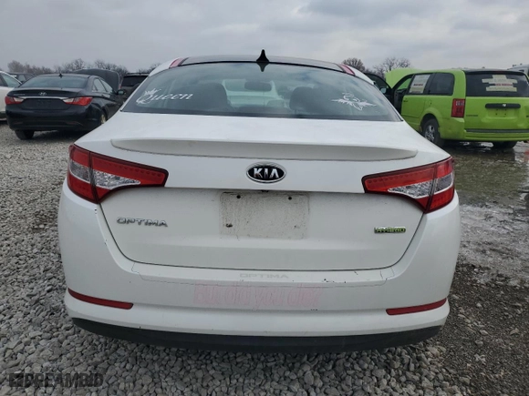2012 Kia Optima Hybrid with VIN KNAGM4AD1C5015140, listed as a Copart auction lot 83005014 with 0 mi miles and Clean Title. Bid and sale history available at carsss.com. Image 6.