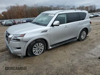 2021 Nissan Armada SV with VIN JN8AY2AC3M9146125, listed as a Copart auction lot 85558174 with 102,989 mi miles and Salvage Title. Bid and sale history available at carsss.com. Image 1.