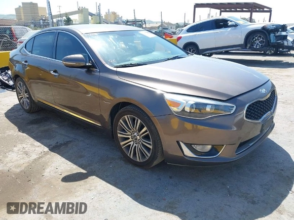 2014 Kia Cadenza Premium z VIN KNALN4D70E5152333, wystawiony jako IAAI lot #42047660 z przebiegiem 107 686 mil mil oraz . Historia ofert i sprzedaży dostępna na DreamBid. Obrazek 1.