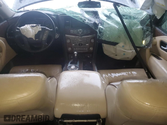 2020 Nissan Armada Platinum with VIN JN8AY2NF5L9360925, listed as a Copart auction lot 73123524 with Not Provided miles and Salvage Title. Bid and sale history available at carsss.com. Image 8.