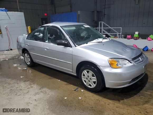 2003 Honda Civic LX with VIN 2HGES16633H548464, listed as a Copart auction lot 43805095 with 0 mi miles and Salvage Title. Bid and sale history available at carsss.com. Image 4.