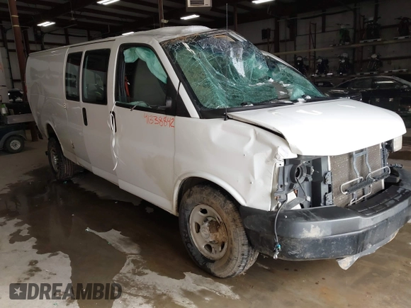 2016 Chevrolet Express Cargo Van with VIN 1GCWGBFF9G1176398, listed as a IAAI auction lot 41338842 with 329,520 mi miles. Bid and sale history available at carsss.com. Image 1.