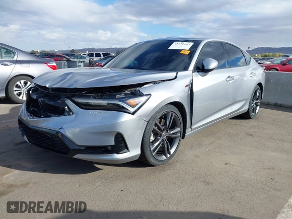 2023 Acura Integra w/A-Spec Package with VIN 19UDE4H30PA024622, listed as a IAAI auction lot 41772683 with 25,131 mi miles and . Bid and sale history available at DreamBid. Image 2.