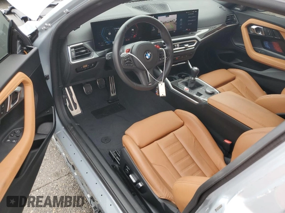 2024 BMW M2 with VIN 3MF13DM00R8D93317, listed as a Copart auction lot 74612214 with 2,467 mi miles and Salvage Title. Bid and sale history available at carsss.com. Image 8.