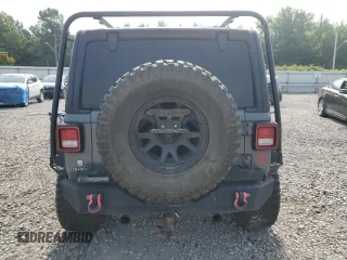 2018 Jeep Wrangler Unlimited Sport S with VIN 1C4HJXDG0JW281103, listed as a Copart auction lot 60400565 with 112,485 mi miles and Salvage title. Bid and sale history available at DreamBid. Image 6.