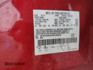 2015 Ford Edge Titanium with VIN 2FMTK4K8XFBC09055, listed as a Copart auction lot 43807355 with 99,591 mi miles and Salvage Title. Bid and sale history available at carsss.com. Image 16.