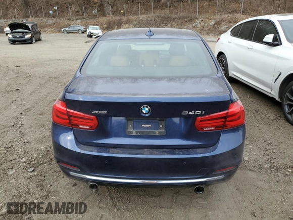 2017 BMW 3 Series 340i xDrive with VIN WBA8B7C54HK704017, listed as a Copart auction lot 88069165 with 78,810 mi miles and Salvage Title. Bid and sale history available at carsss.com. Image 6.