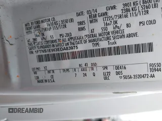 2014 Ford Econoline Cargo Commercial with VIN 1FTNS1EW3EDA83975, listed as a IAAI auction lot 41503491 with 279,018 mi miles. Bid and sale history available at carsss.com. Image 9.