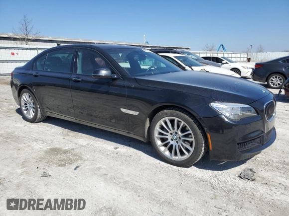 2015 BMW 7 Series 740Li xDrive with VIN WBAYF4C58FD874143, listed as a Copart auction lot 48456145 with 109,610 mi miles and Salvage Title. Bid and sale history available at carsss.com. Image 4.