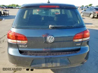 2013 Volkswagen Golf TDI w/Tech Pkg with VIN WVWMM7AJ7DW033425, listed as a Copart auction lot 54090105 with 122,105 mi miles and Clean Title. Bid and sale history available at carsss.com. Image 6.
