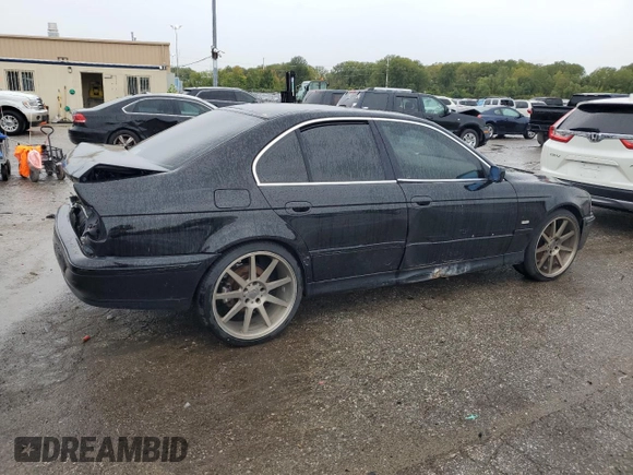 2003 BMW 5 Series 530iA with VIN WBADT63423CK32058, listed as a Copart auction lot 72435004 with 0 mi miles and Salvage Title. Bid and sale history available at carsss.com. Image 3.