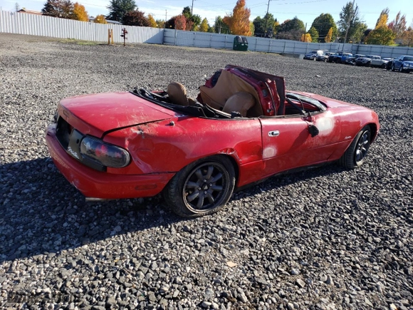 1993 Mazda MX-5 Miata with VIN JM1NA3519P1418826, listed as a Copart auction lot 77907124 with 0 mi miles and Salvage Title. Bid and sale history available at carsss.com. Image 3.