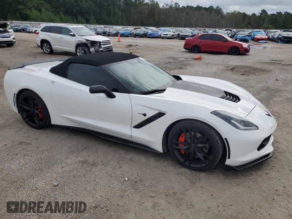 2016 Chevrolet Corvette Z51 2LT with VIN 1G1YK3D75G5122610, listed as a Copart auction lot 72325114 with 29,159 mi miles and Clean Title. Bid and sale history available at carsss.com. Image 4.