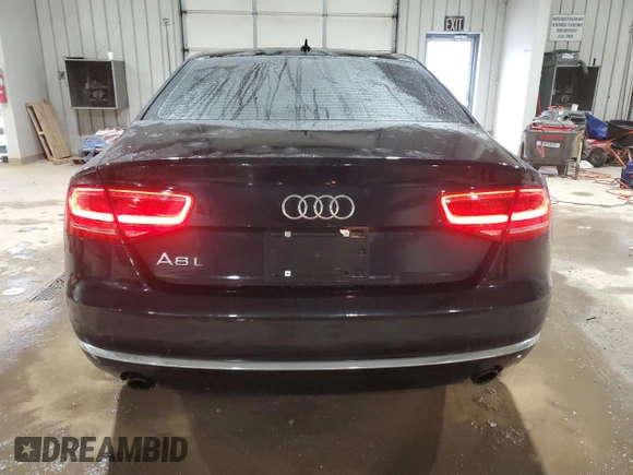 2013 Audi A8 L 3.0L with VIN WAURGAFD1DN000436, listed as a Copart auction lot 44382755 with 138,900 mi miles and Salvage Title. Bid and sale history available at carsss.com. Image 6.