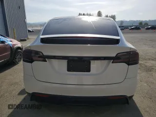 2022 Tesla Model X with VIN 7SAXCDE51NF342652, listed as a Copart auction lot 42756105 with Not Provided miles and Salvage Title. Bid and sale history available at DreamBid. Image 6.