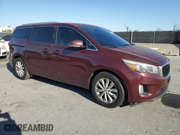 2015 Kia Sedona EX with VIN KNDMC5C16F6020916, listed as a Copart auction lot 49264995 with 133,164 mi miles and Salvage Title. Bid and sale history available at carsss.com. Image 4.