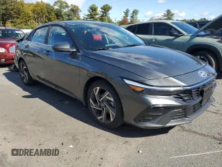 2024 Hyundai Elantra SEL with VIN KMHLS4DG4RU711952, listed as a Copart auction lot 75515304 with 7,411 mi miles and Salvage Title. Bid and sale history available at carsss.com. Image 4.