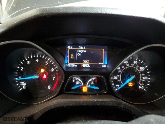 2018 Ford Focus SE with VIN 1FADP3F25JL225043, listed as a Copart auction lot 48569315 with 106,266 mi miles and Salvage Title. Bid and sale history available at carsss.com. Image 9.