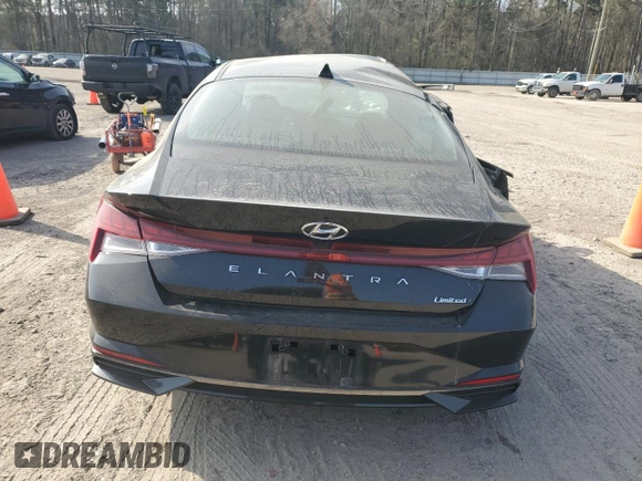 2023 Hyundai Elantra Limited with VIN KMHLP4AG2PU608936, listed as a Copart auction lot 48985815 with 24,299 mi miles and Salvage Title. Bid and sale history available at DreamBid. Image 6.