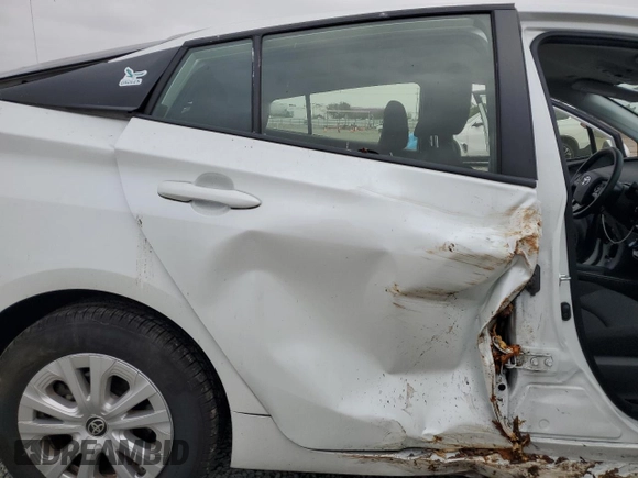 2021 Toyota Prius L Eco z VIN JTDKAMFU6M3140307, wystawiony jako Copart lot #58436795 z przebiegiem 53 151 mil mil oraz Szkoda całkowita • Salvage title. Historia ofert i sprzedaży dostępna na DreamBid. Obrazek 10.